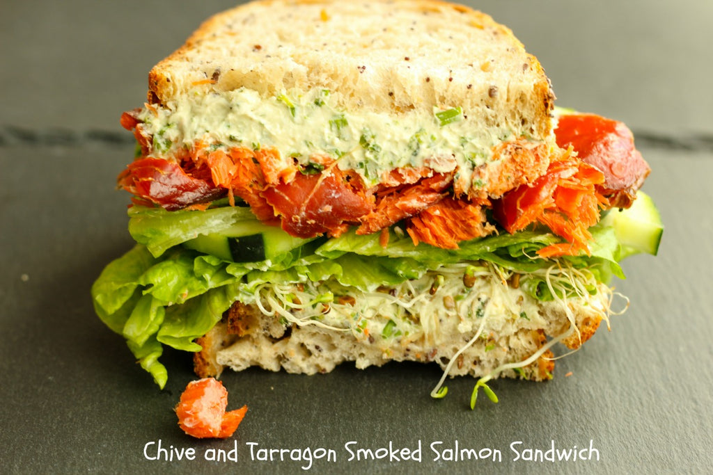 Chive and Tarragon Smoked Salmon Sandwich