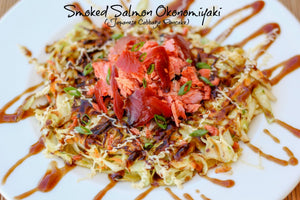 Smoked Salmon Okonomiyaki
